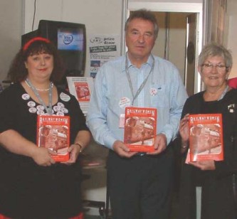 The author with Baroness Prosser and RMT President Tony Donaghey