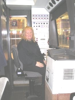 Jean in the cab