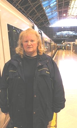Jean on the platform